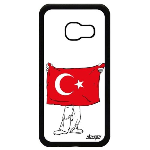 фото Ударопрочный чехол для телефона // galaxy a3 2017 // "флаг турции с руками" дизайн страна, utaupia, белый