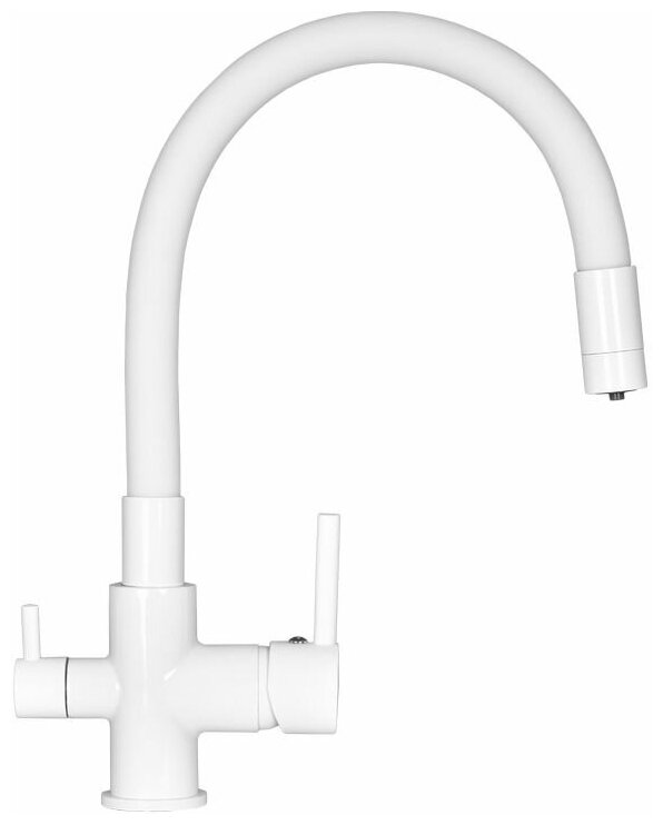 Смеситель для кухни с подводкой питьевой воды WISENT белый (W4255W-3)