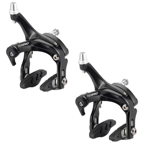 фото Тормоза велосипедные 6-190235 road r315 перед.+зад., универс, с колодками 55 мм, рычаги 41-57 мм, максимальная ширина покрышки 19-28мм черный tektro
