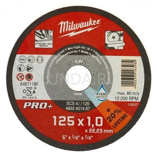 Отрезной диск SCS 41/230х19 PRO+ Milwaukee 4932451490