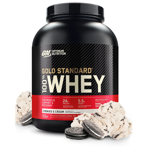 Протеин Optimum Nutrition 100% Whey Gold Standard, 2353 гр., печенье и крем протеин optimum nutrition 100% whey gold standard 2353 гр банановый крем