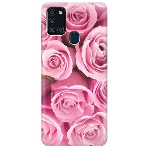 фото Ультратонкий силиконовый чехол-накладка для samsung galaxy a21s с принтом "букет роз" gosso