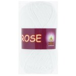 Пряжа Vita cotton Rose (Вита Роуз) цвет белый 3901, 50гр. 150 м. (100% мерсеризованный хлопок), 10 шт - изображение