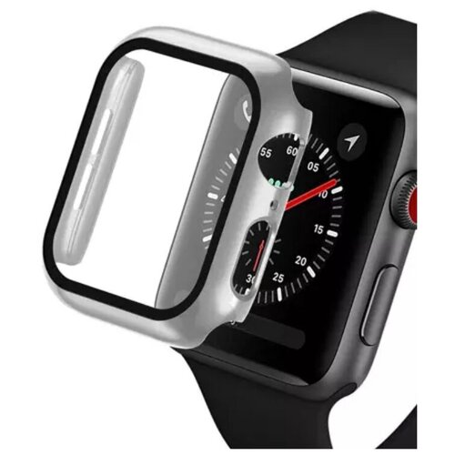 Чехол для Apple Watch 42mm со стеклом, серебро