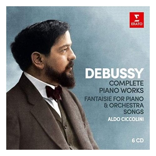 Компакт-Диски, WMC, ALDO CICCOLINI, JANINE MICHEAU - Debussy: Complete Piano Works. Fantaisie For Piano & Orchestra. Songs (6CD) компакт диски emi classics aldo ciccolini satie works for piano cd