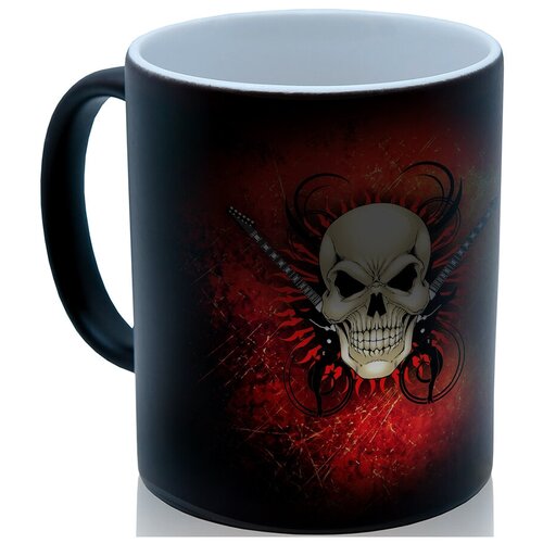 фото Кружка хамелеон rock skull, прикольный подарок drabs