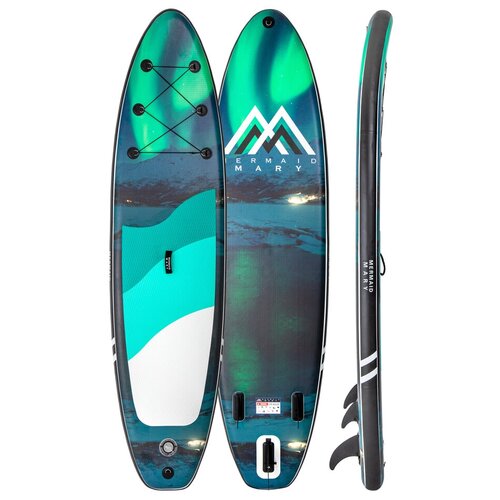 сапборд aqua marina beast 2023 10 6 sup board с насосом веслом и страховочным лишем Надувная SUP-доска (сапборд) Mermaid Mary Aurora 320х82х15 см с насосом, веслом и страховочным лишем