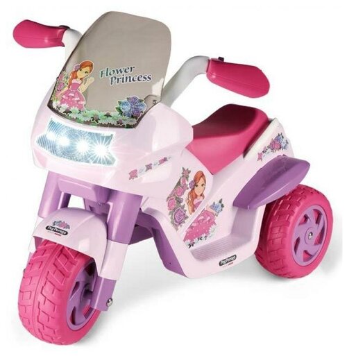Детский электромотоцикл для девочек Peg Perego Flower Princess