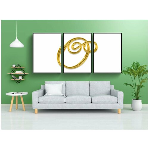 фото Набор модулных постеров для интерьера "буква, литера, монограмма" 60x90 см. в тубусе, без рамки lotsprints