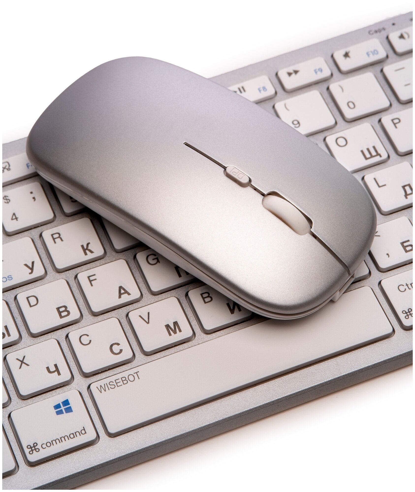Клавиатура и мышь беспроводная перезаряжаемая подключение через блютус или USB-приемник