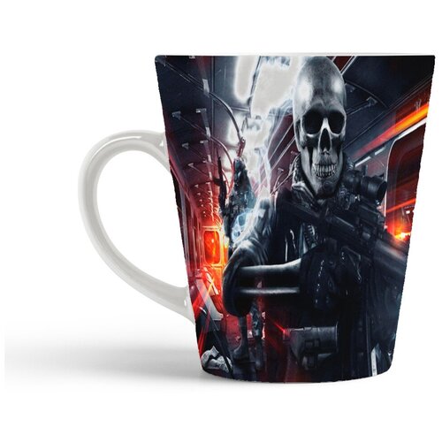 фото Кружка-латте coolpodarok батла бателфилд battlefield (череп с автоматом)