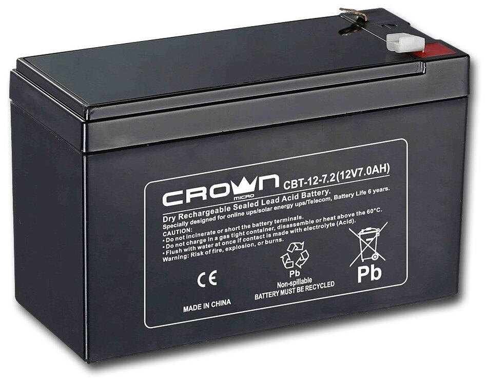CROWN Battery voltage 12V CBT-12-7.2
