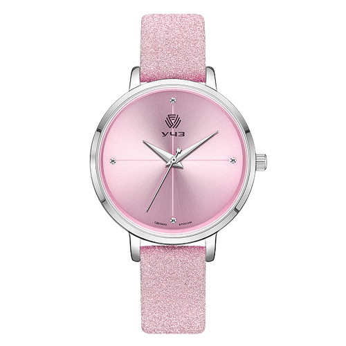Наручные часы УЧЗ 3070L-3, серебряный, розовый