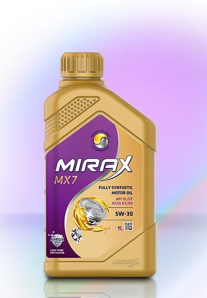 MIRAX Масло Моторное Синтетическое Mirax Mx7 Sae 5w-30 Acea A3/B4 Api Sl/Cf 1л