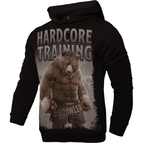 Худи спортивное HARDCORE TRAINING, размер M, черный худи hardcore training х ground shark the moment of truth m