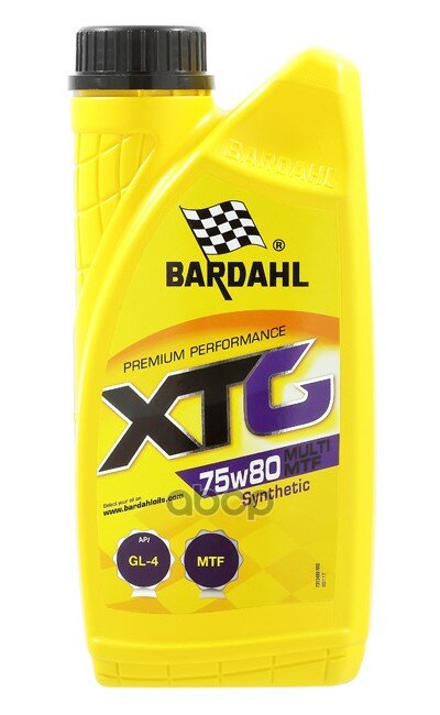 фото 34991 75W80 Xtg Mtf Gl4/Gl5/Mt-1 1L (Синт. Трансм. Масло) Bardahl Bardahl арт. 34991
