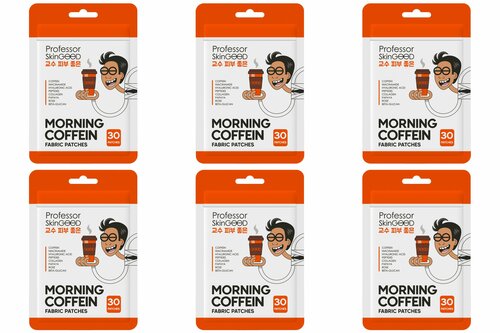 Professor SkinGOOD Тканевые патчи с кофеином Morning Coffein Fabric Patches, 6уп.