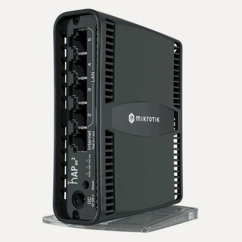 Изображение товара Wi-Fi роутер MIKROTIK hAP ax2, AX1800, черный [c52ig-5haxd2haxd-tc]