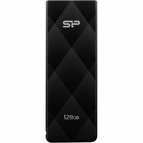 Комплект 2 штук, Флеш-память Silicon Power Blaze B20 128Gb/USB 3.2/Черный (SP128GbUF3B20V1K)