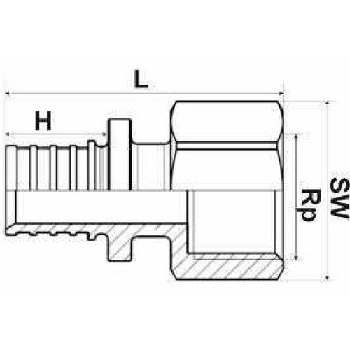 SINIKON Муфта латунь 25(3,5)*1 ВР синикон FA250206