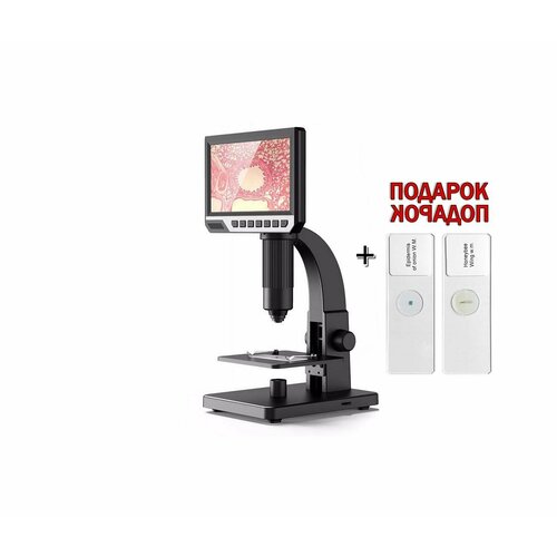 Детский микроскоп Эрудит Мод: H315 (I34262EL) увеличение 2000x - 1920х1080 / 12Mp) с монитором и записью на SD оптический микроскоп