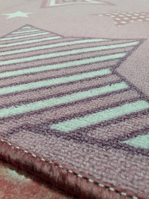 Нева Тафт Детский ковер-палас звезды сияют розовый 1.5x2.5 м. - фотография № 3