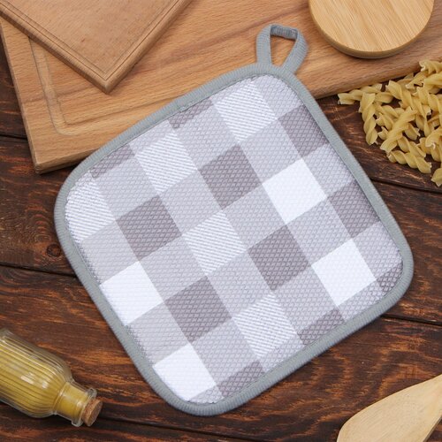 Прихватка Этель Клетка 20х20 см 100 пэ 373₽