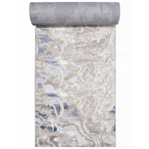 Ковровая дорожка PERU D070A D.GREY SHIRINK / BLUE FDY в гостиную в дом в зал в квартиру в комнату в спальню 1.6 x 25 м.