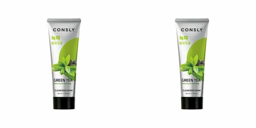 Consly Пенка для умывания с экстрактом зеленого чая Green Tea Balancing Creamy Cleansing Foam, 100 мл, 2 шт.