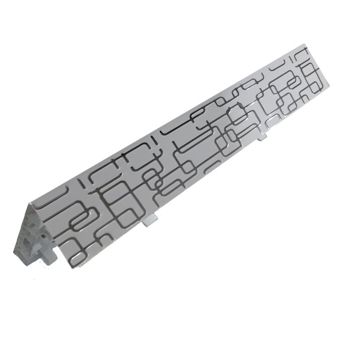 фото Карниз потолочный 1,2 метра 2-х рядный с блендой (Лабиринт Белый Серебро)