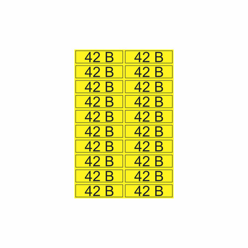 Наклейка знак электробезопасности «42 В» 15х50 мм REXANT (20шт на листе)