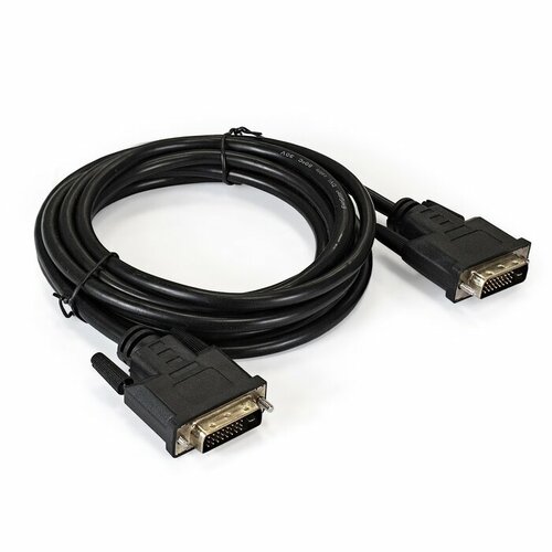 Exegate Кабель DVI-D Dual Link ExeGate EX-CC-DVI2-3.0, позолоченные контакты (3.0м) (oem) кабель dvi d m dvi d m 1 8м exegate 25m 25m позол контакты черный ex cc dvi2 1 8