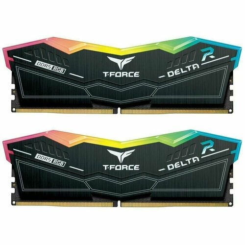 Модуль памяти DDR5 TEAMGROUP T-Force Delta RGB 32GB 2x16GB 6600MHz CL34 34-40-40-84 14V 2486600₽