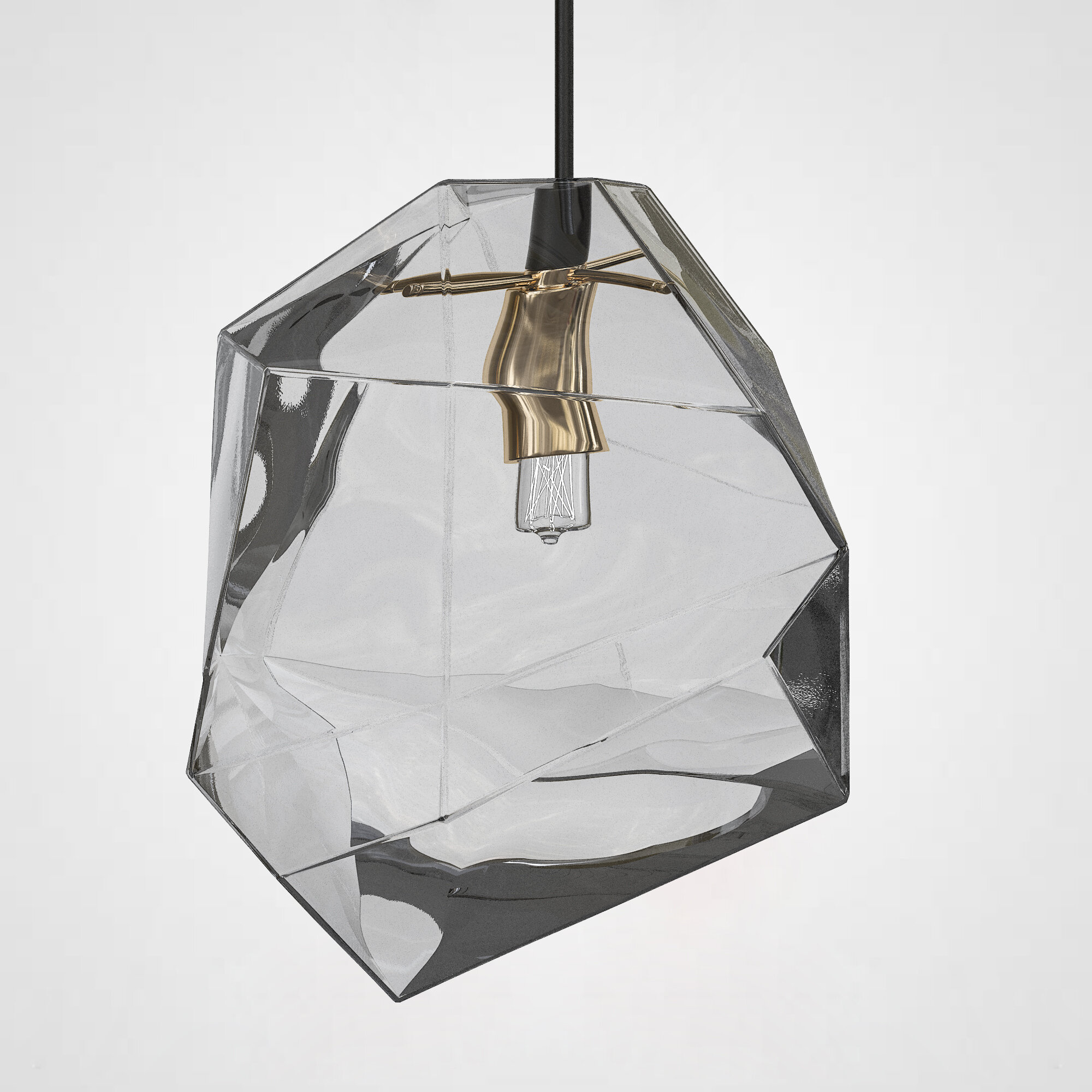 фото Подвесной светильник Color Ice Cube Pendant JEVIO 1 Серый