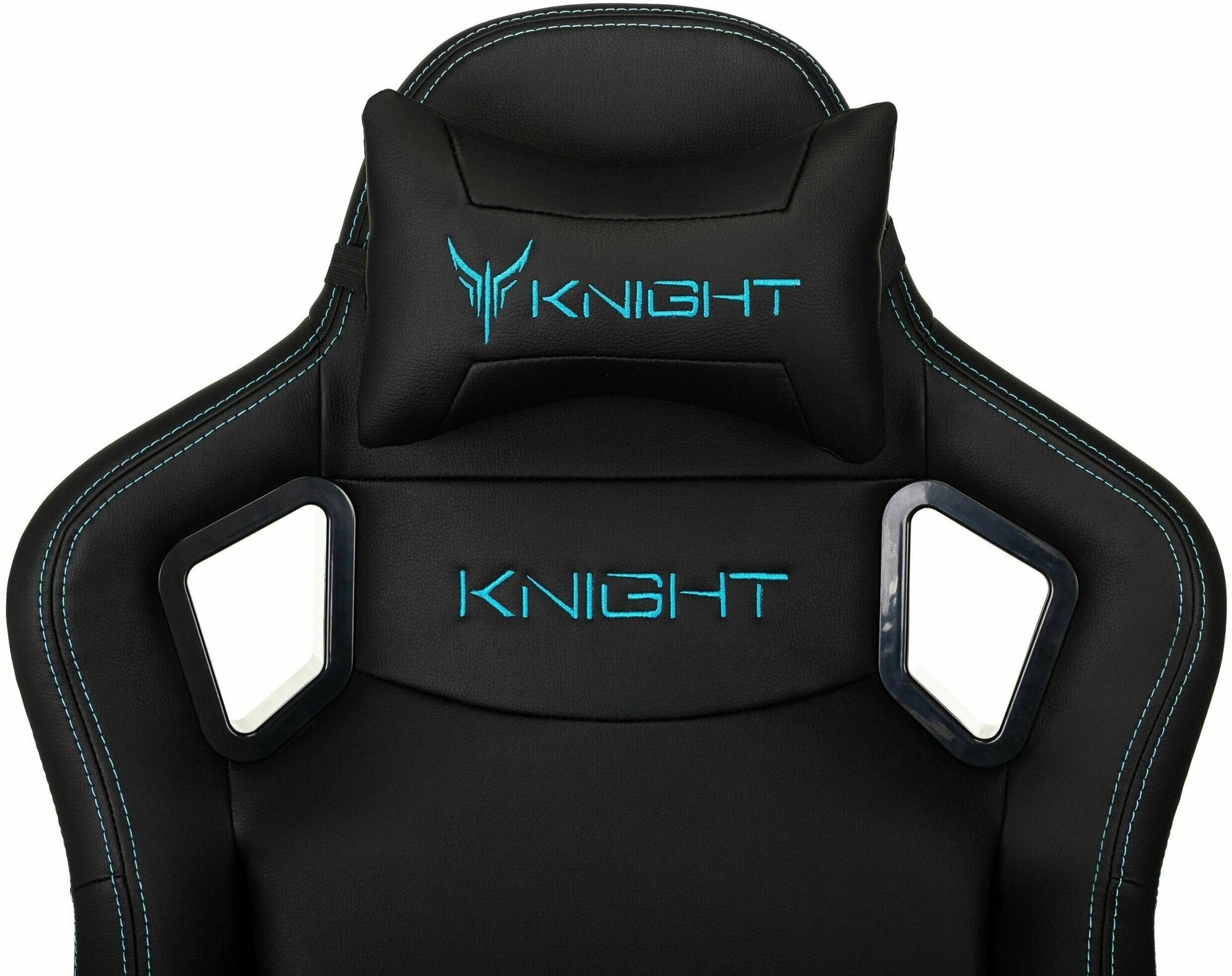 Кресло игровое Knight Outrid Smile черный эко.кожа крестов. пластик - фотография № 18