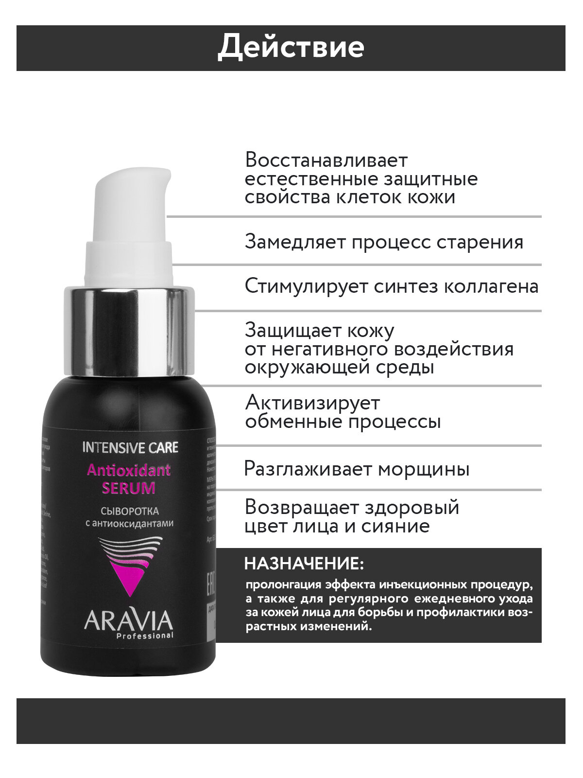 ARAVIA Сыворотка для лица с антиоксидантами Antioxidant-Serum, 50 мл