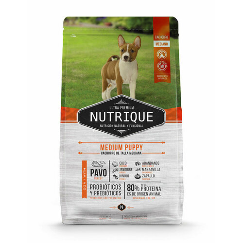Vitalcan Nutrique Dog Puppy сухой корм для щенков средних пород с индейкой - 12 кг