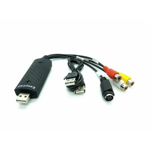 Устройство видеозахвата EasyCAP USB 2.0+ переходник Scart-3rca-S-video устройство видеозахвата easycap usb 2 0 чип ms2100