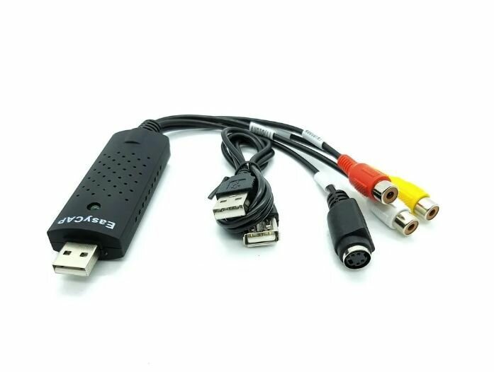 Устройство видеозахвата EasyCAP USB 2.0+ переходник Scart-3rca-S-video