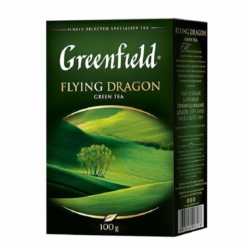 Greenfield Чай листовой зеленый Flying Dragon, 100 г