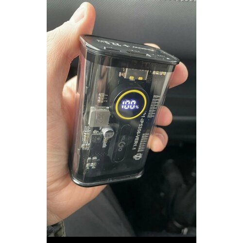 Пауэрбанк прозрачный внешний аккумулятор 10000 mAh 225W power bank двусторонняя быстрая зарядка прозрачном корпусе 199900₽