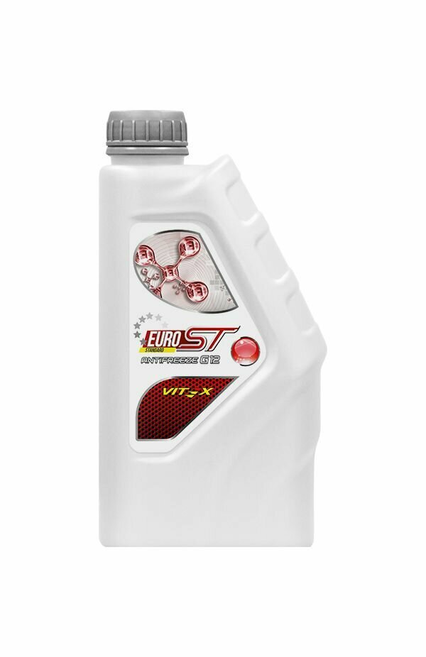 Жидкость охлаждающая низкозамерзающая antifreeze vitex g12 euro st standard (красный) 1л