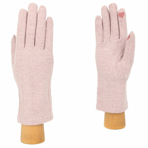 фото Перчатки fabretti, демисезон/зима, шерсть, сенсорные, утепленные, размер 7, розовый