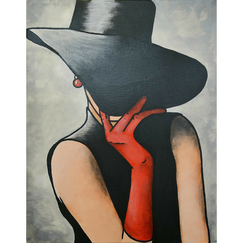 Картина по номерам Леди в шляпе 40х50 см АртТойс картина по номерам кролик в шляпе 40х50 см