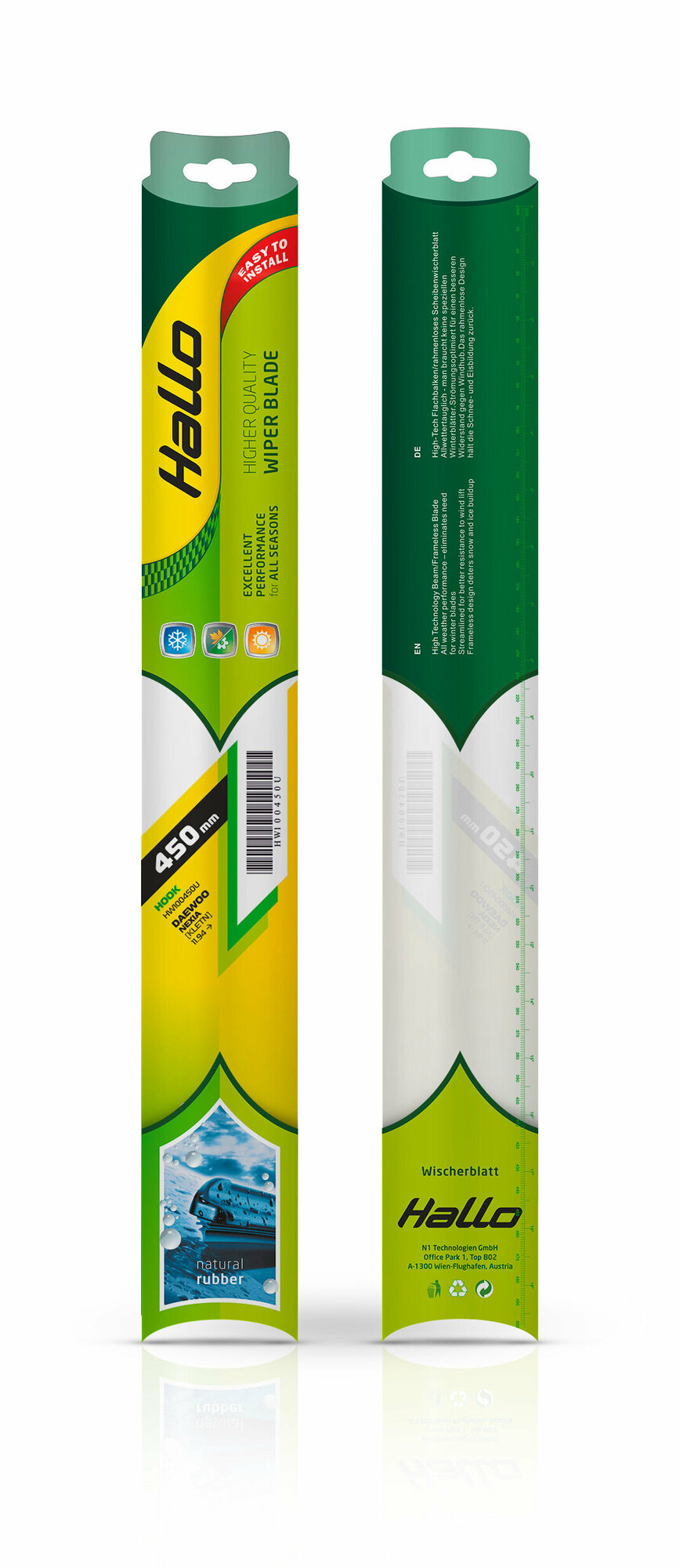 Щетка стеклоочистителя Hallo 450 мм Hook HW100450R ( HW100450 )