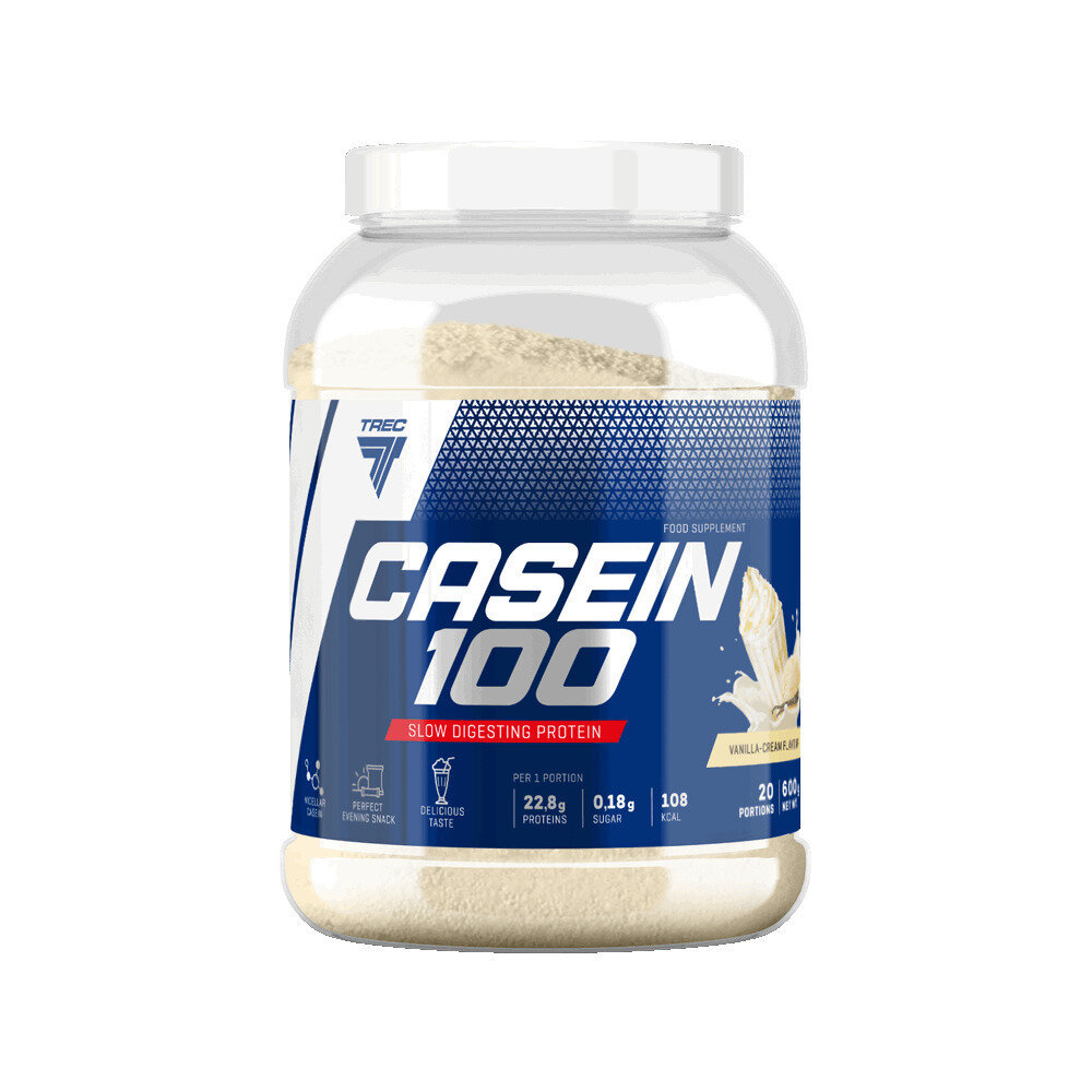 Протеин мицеллярного казеина Casein 100, 600 г, вкус: сливочная ваниль