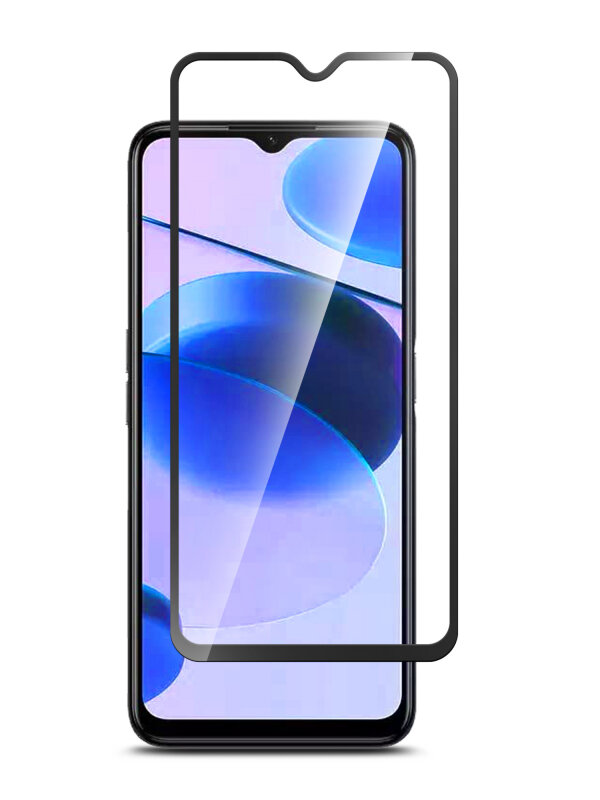 Защитное стекло 3D Tempered Glass для Realme С30 / С31 / C35 полный клей ( черная рамка )