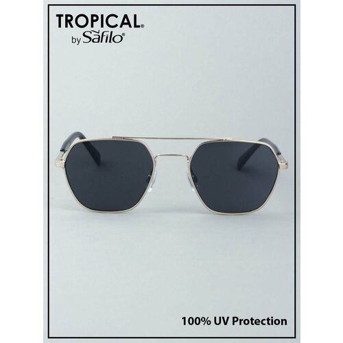 фото Солнцезащитные очки tropical by safilo rocco, оправа: металл, с защитой от уф, для женщин, золотой