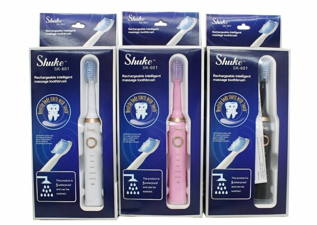 Электрическая зубная щетка SK-601 розовая