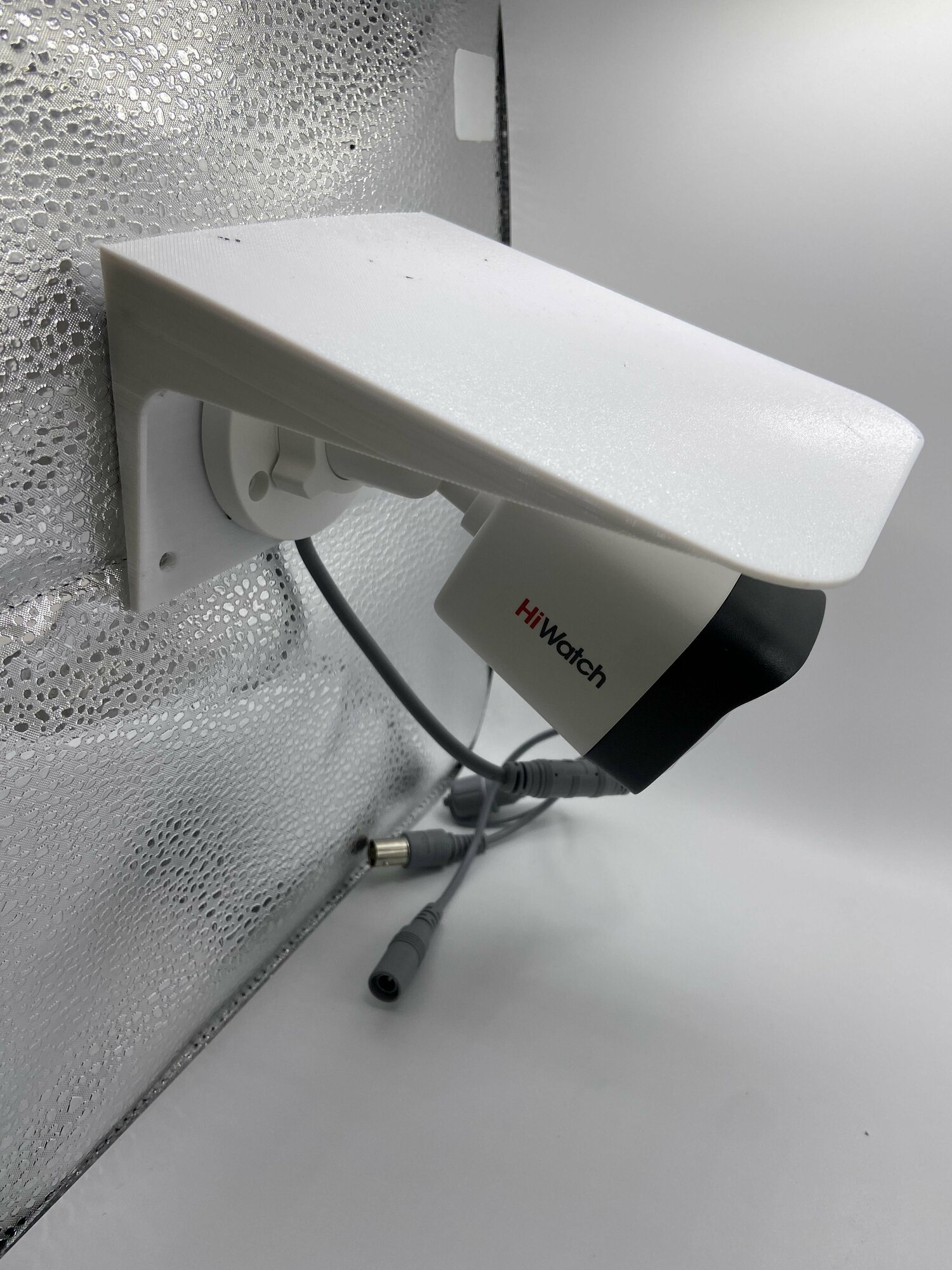 Защитный козырек для камеры 3D-печать (светильника) видеонаблюдения HIKVISION HIWATCH DAHUA плоский (белый) защита камеры от дождя, льда, снега